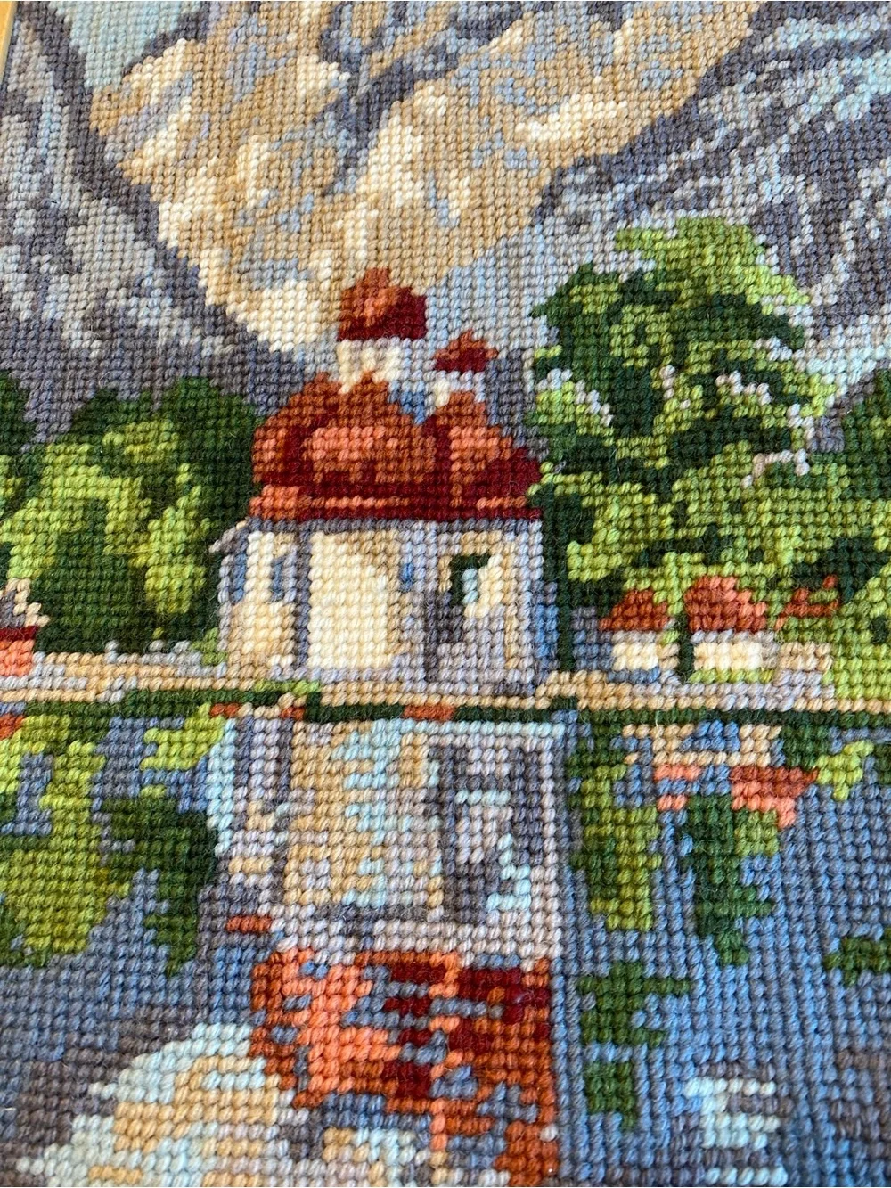 Vintage Needlework Framed St Bartholomew’s Church